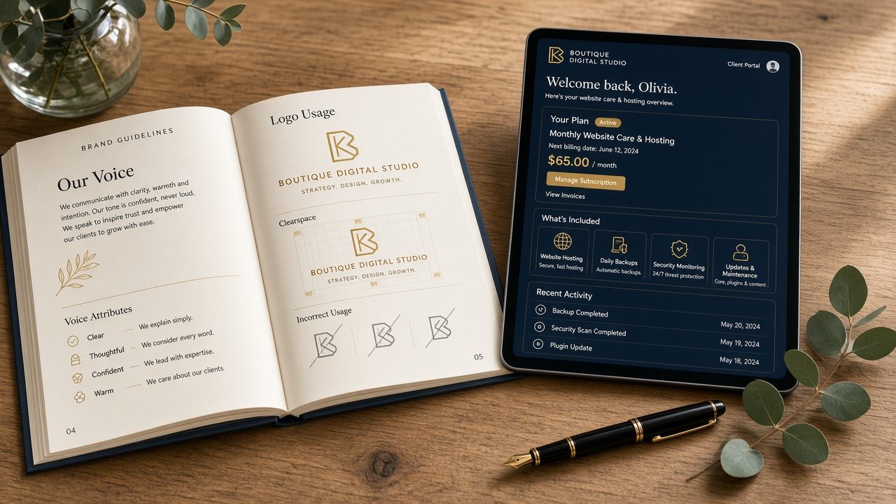 Wakeful Studio Client Monthly Website Care and Hosting Subscription Portal